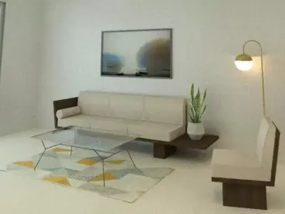 revit Living room forniture sets 3D model