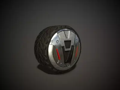 WHEEL AND TIRE 4 3D model Low-poly 3D model