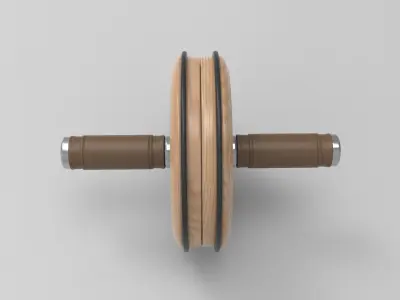 Huhu Dumbbell Roll Low-poly 3D model
