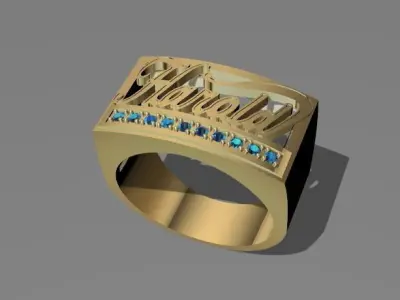 anillo de nombre harold 3D model