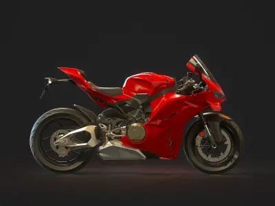 Base model  Ducati Panigale 2025 3D model
