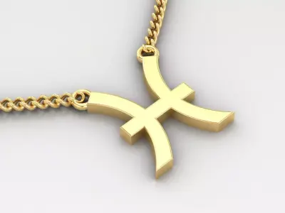 Pisces Original Pendant Design Version 1 3D print model