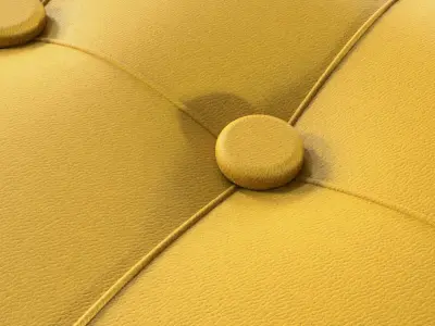 Ottoman Pouf Capitone 3D model