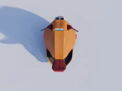 motocycle motorcycle with ball Low-poly 3D model