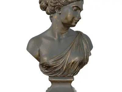 Antique Classical Greek Goddess Bust 3D model