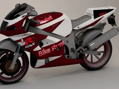 Sports Bike Pack Low-poly 3D model