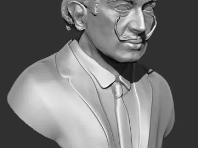 Headbust of Salvador Dali Free 3D print model