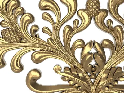 decorative pattern ready for 3D printing 3D model 3