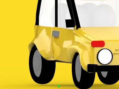 Yellow Car model 3D model