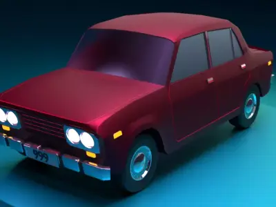 Original Car PBR low-poly game ready Low-poly 3D model Low-poly 3D model