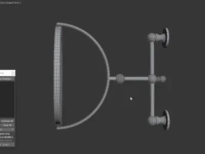 Hawthorn Hill Pivoting Shaving Mirror HH-Mirrorpivshave 3D model