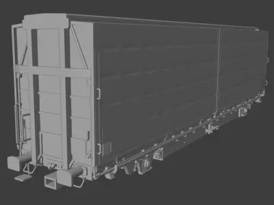 H0 1-87 scale Hbbillns freight car 3D print model