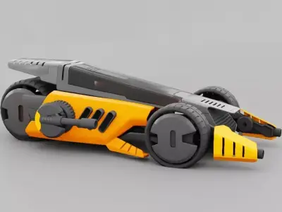 sci-fi vehicle 3D model