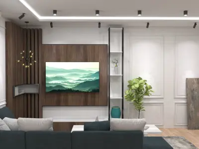 MODERN HOUSE AND RESTROOM CORONA RENDER  3D model