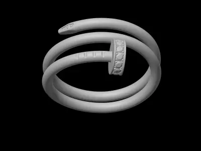 CLOU - RING - DOUBLE - DIAMONDS 3D print model