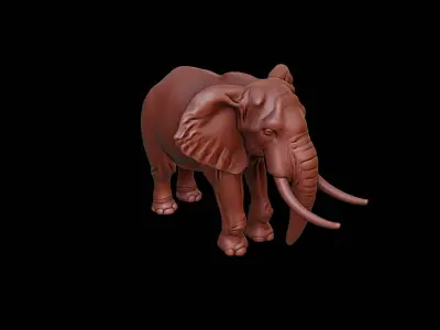 Elephant Animal Sculpture 3D print model purchase