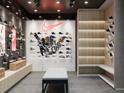 JD SHOES STORE Low-poly 3D model