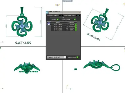 FASHION  PENDANT 3D model shop