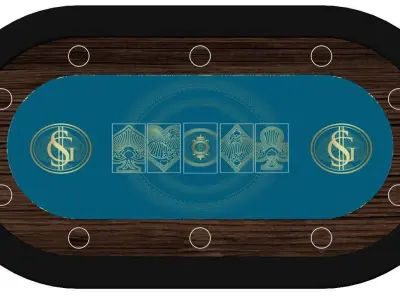 POKER TABLE Low-poly 3D model