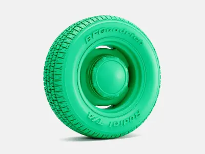 15x6 15x7 15x8 15x10 Mopar Steelie Wheels BFGoodrich Tires 3D print model