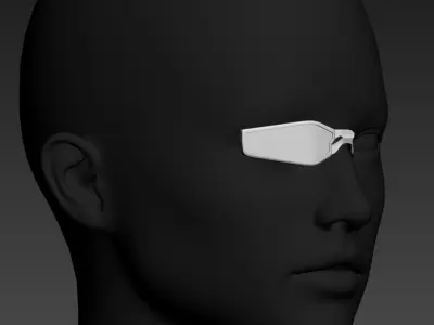 HighPoly Set of two Monocle for right and left eye 3D model