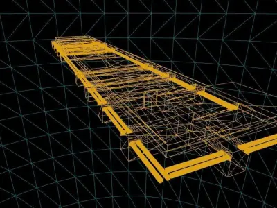 3D REALISTIC CONVEYOR steel beam 3D model