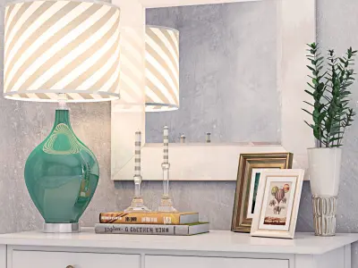 MODERN VANITY Dressing Table with Decorative Set 3D model