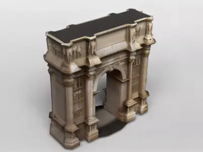 Ancient Triumphal Arch  Detailed 3D Monument Model 3D model
