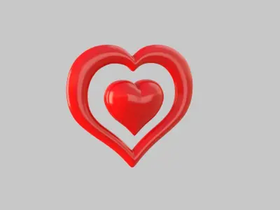 Heart icon v 05 3D model