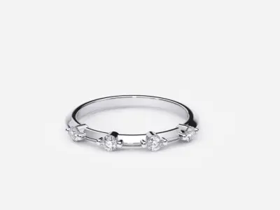 ZDR0191 ring with diamonds gold 3D print model