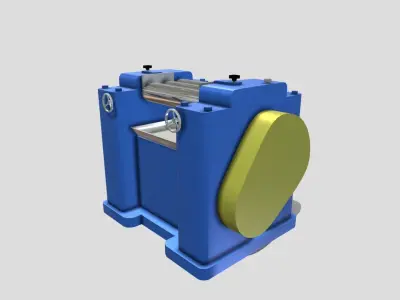 Machine - Triple Roll Pigment Mill Low-poly 3D model