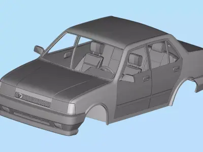 3d printable car Turkish Tofas Sahin Regata Fiat stl file 3D print model
