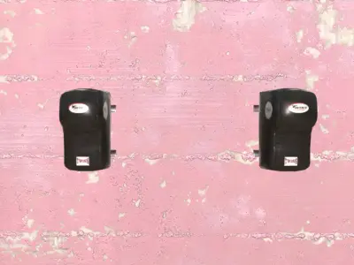 Cushion pair of airbags on wall 3D model