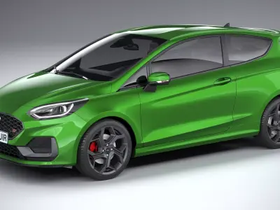 Fiesta ST 3-door 2022 3D model