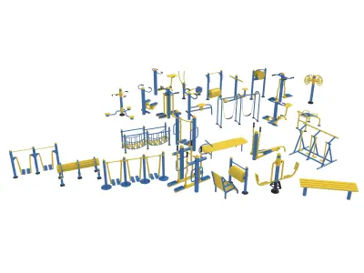 Outdoor Fitness Collection 3D model purchase
