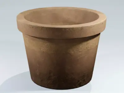 Planter concrete Free low-poly 3D model