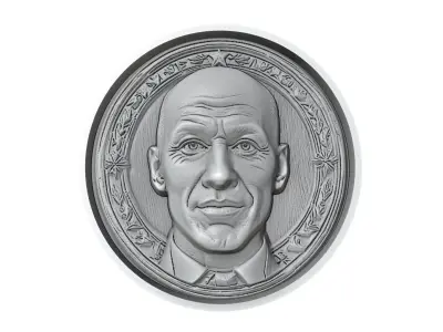 Arjen Robben Footballer Medallion 3D print model