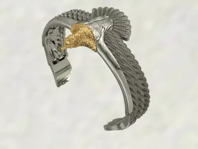 Viking Eagle Bracelet 3D print model