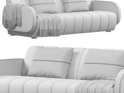  Brigitte Velvet Sofa 3D model