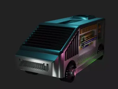 Sci-fi Car Low-poly 3D model