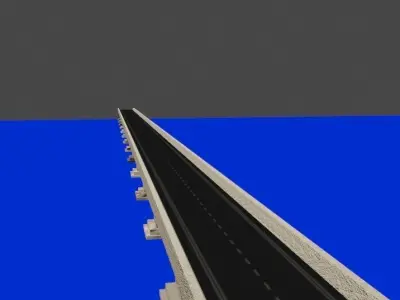 3d model bridge low poly blender model Low-poly 3D model