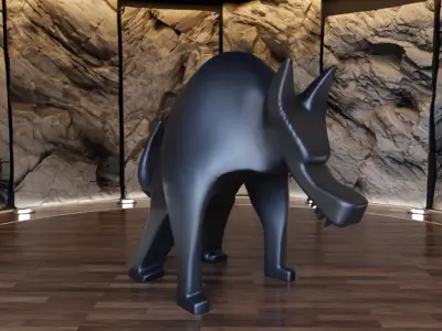 Wolf Beast Creature Figure Fan Art Toy  3D print model