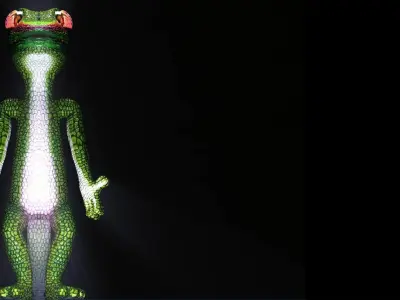 gecko rigged Low-poly 3D model