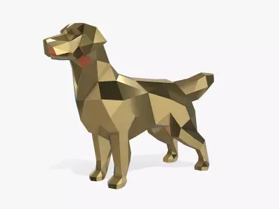 Golden Retriever 3D model for home design  3D model