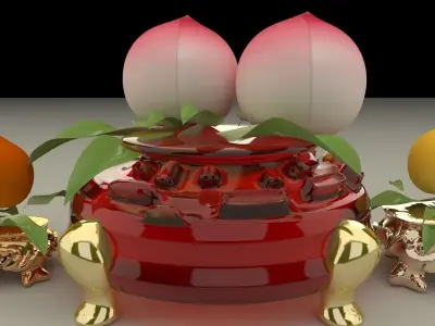 Chinese peach 3D model