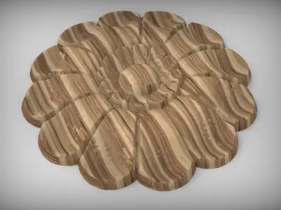 Floral Wood Carving for Furniture - 40 3D model