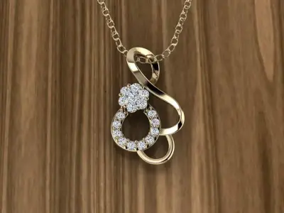 Jewelry Diamond Pendant 3D print model purchase