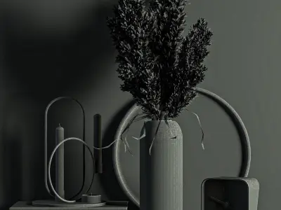 decorative set 05 3D model 2
