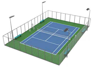 Tennis Court 1 3D model