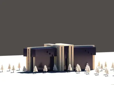 NBU National Bank Uzbekistan 3D model